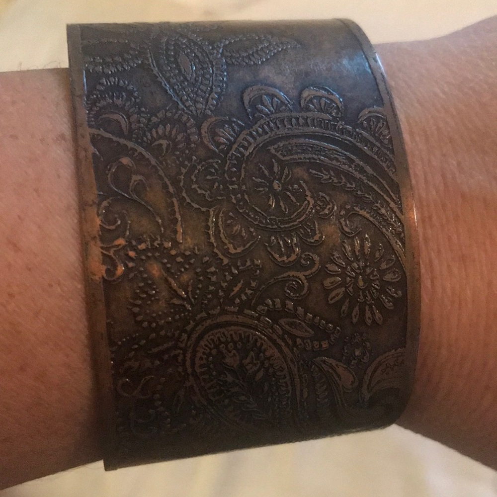 Beautiful handmade copper cuff bracelet